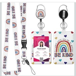 Autism Lanyard ID Retractable Badge Holder Be Kind